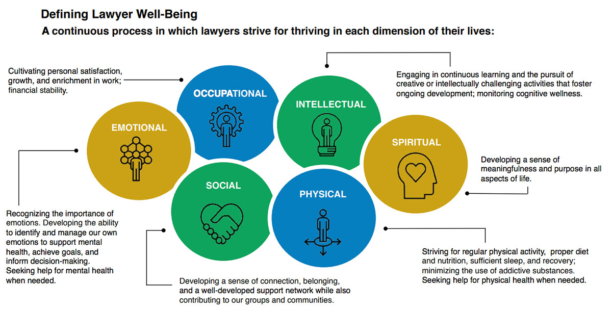 Infographic on Defining Lawyer Wellbeing