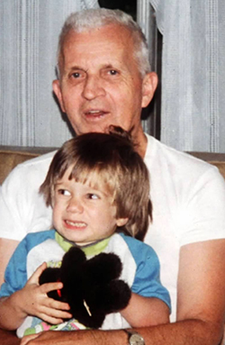 The author as a young child with his grandfather