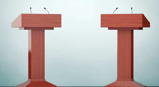 debate podiums