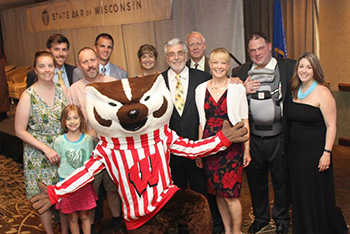 Swearing in ceremony with Bucky Badger