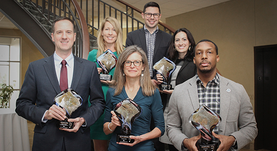 2016 Wisconsin Legal Innovators group photo with awards