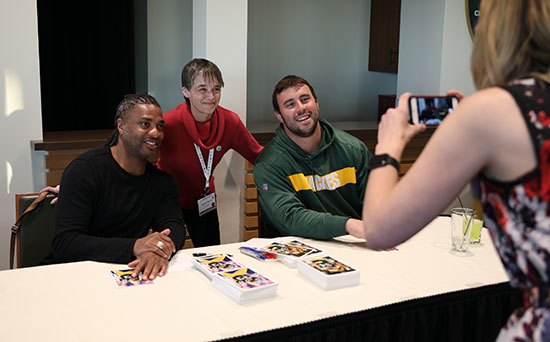 posing with Packers