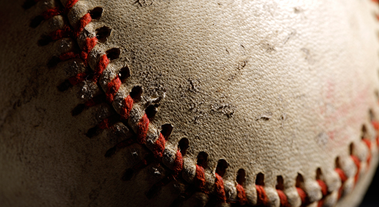 Close up of baseball