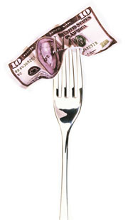 money and   fork