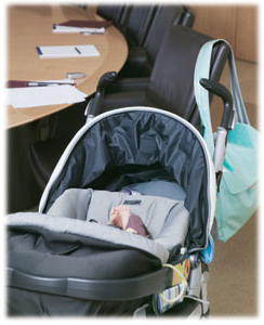 baby carriage in   board room