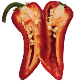 split open pepper