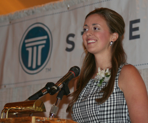 Heather Klein serves as master of ceremony