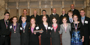 Xavier High School Mock Trail team with Wisconsin Supreme   Court justices