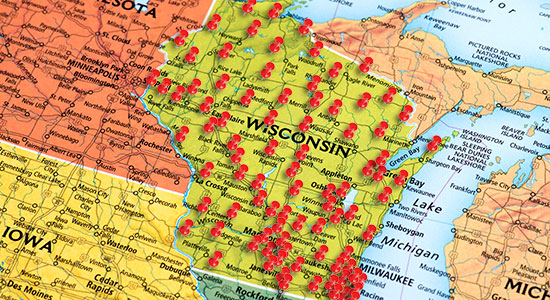 Wisconsin map