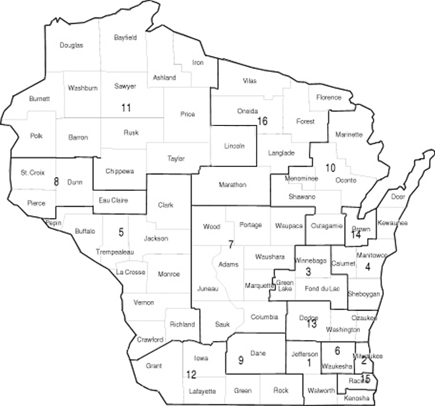 Board of Governors district map