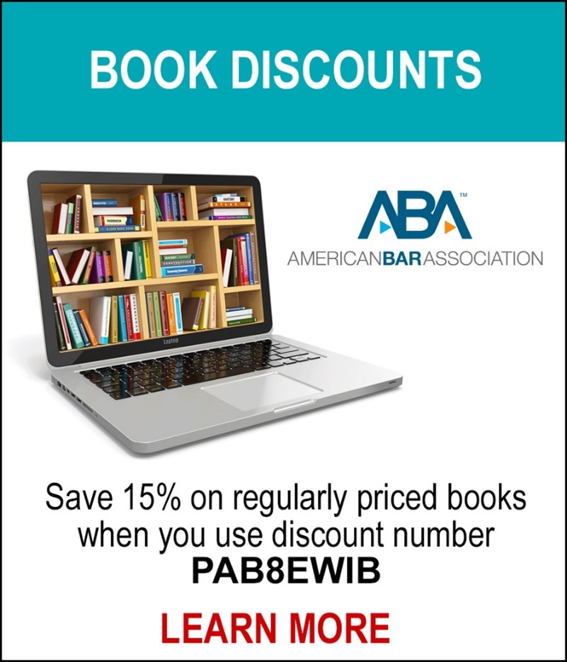 ABA Books Discount - Save 15% on regularly-priced American Bar Association books