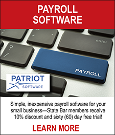 Payroll Software - Simple, inexpensive payroll software for your small business--State Bar members receive a 10% discount and sixty (60) day free trial!