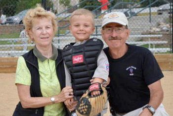 Ted Hodan with wife and grandson