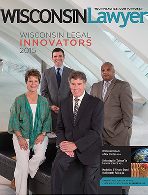 November 2015 Wisconsin Lawyer maggazine
