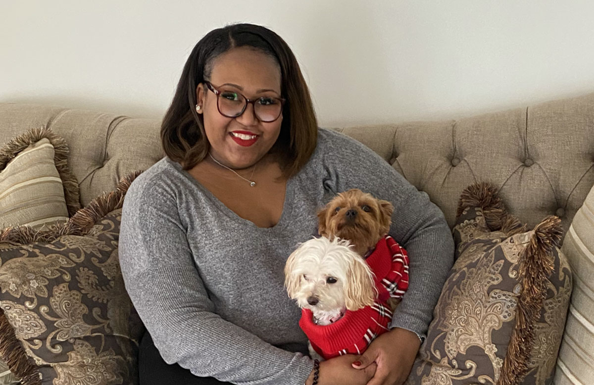 Ashley Smith with pups