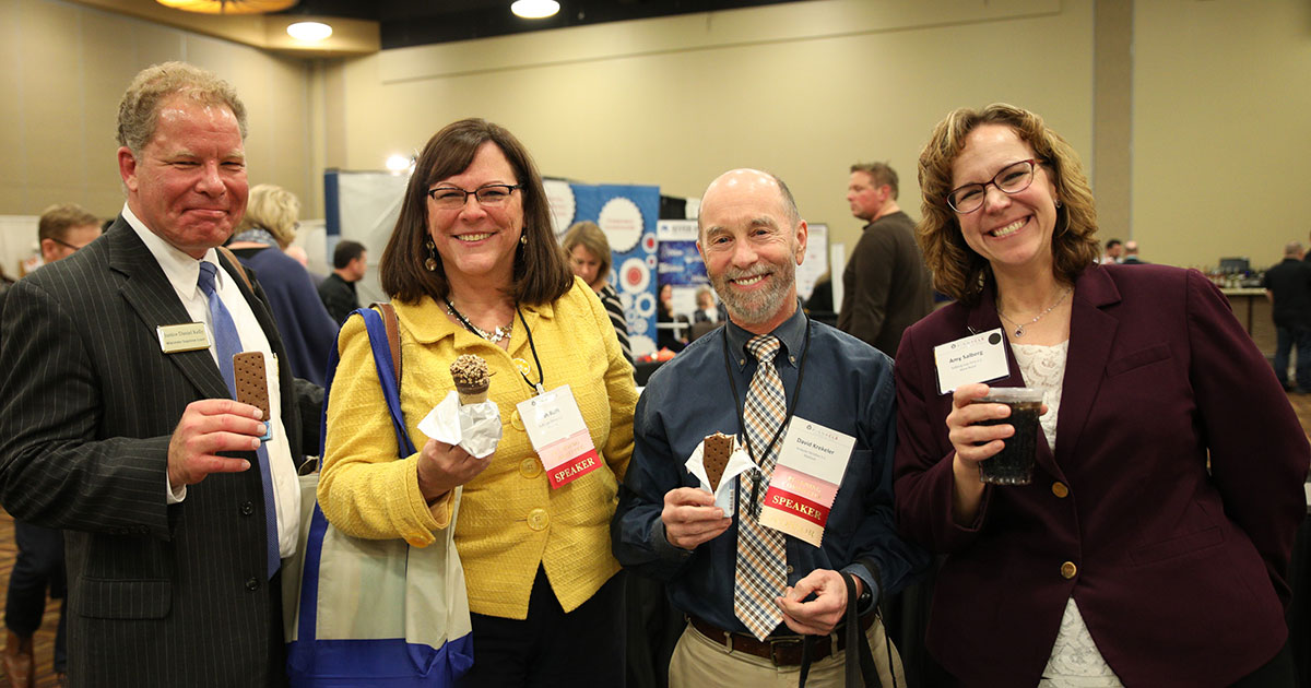 David Krekeler shares an ice cream treat with WSSFC speakers