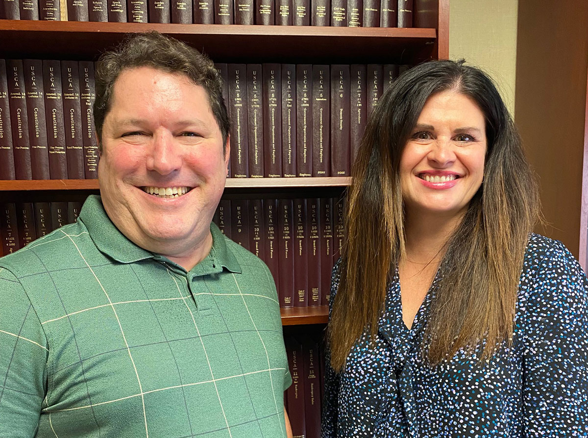 Derek Schuld, a paralegal with the Madison Office of the City Attorney, with Assistant City Attorney Jaime Staffaroni.