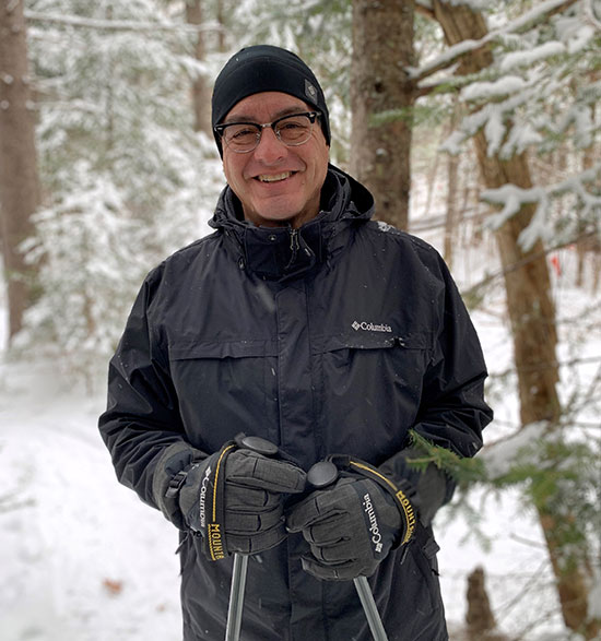 Ralph Ramirez snowshoeing