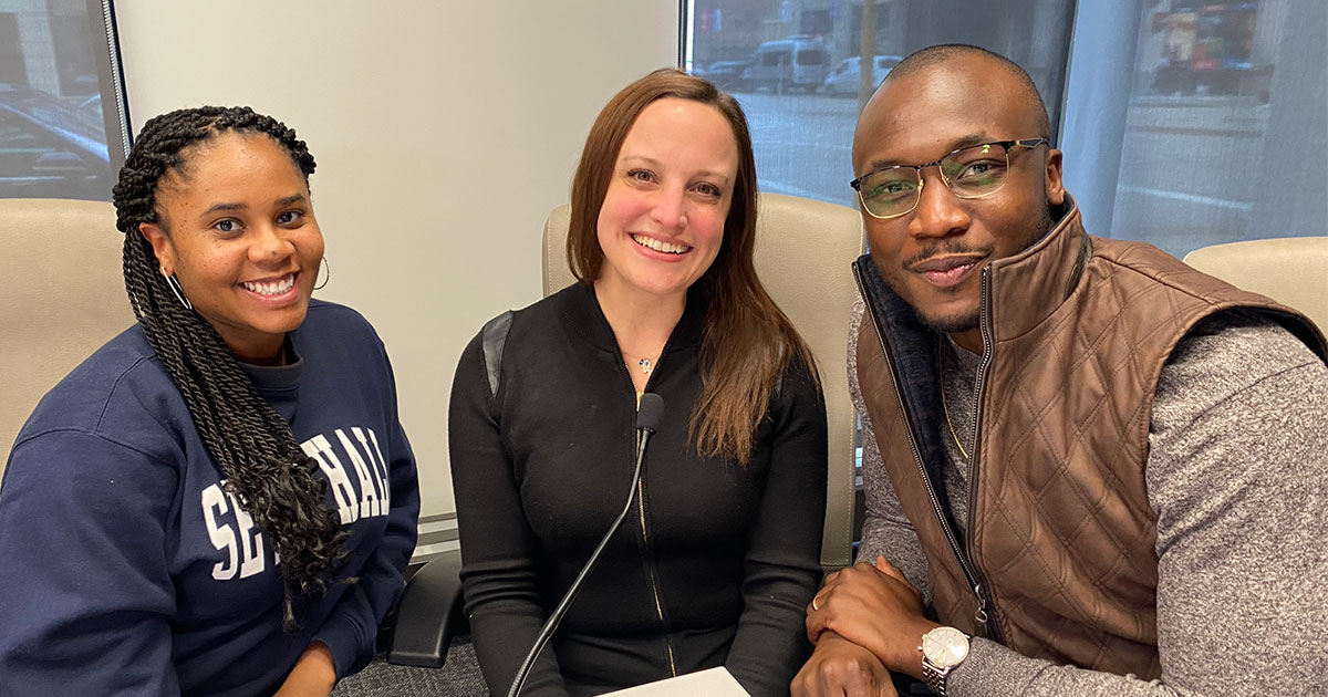 Kristen Hardy, Rebecca Lopez, and Emil Ovbiagele