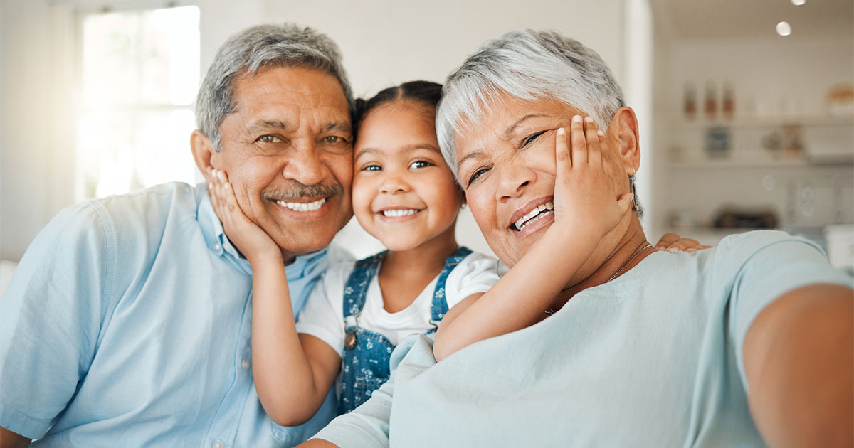 grandparents and child