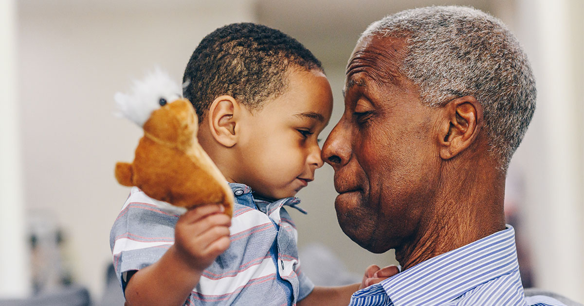 grandfather and child