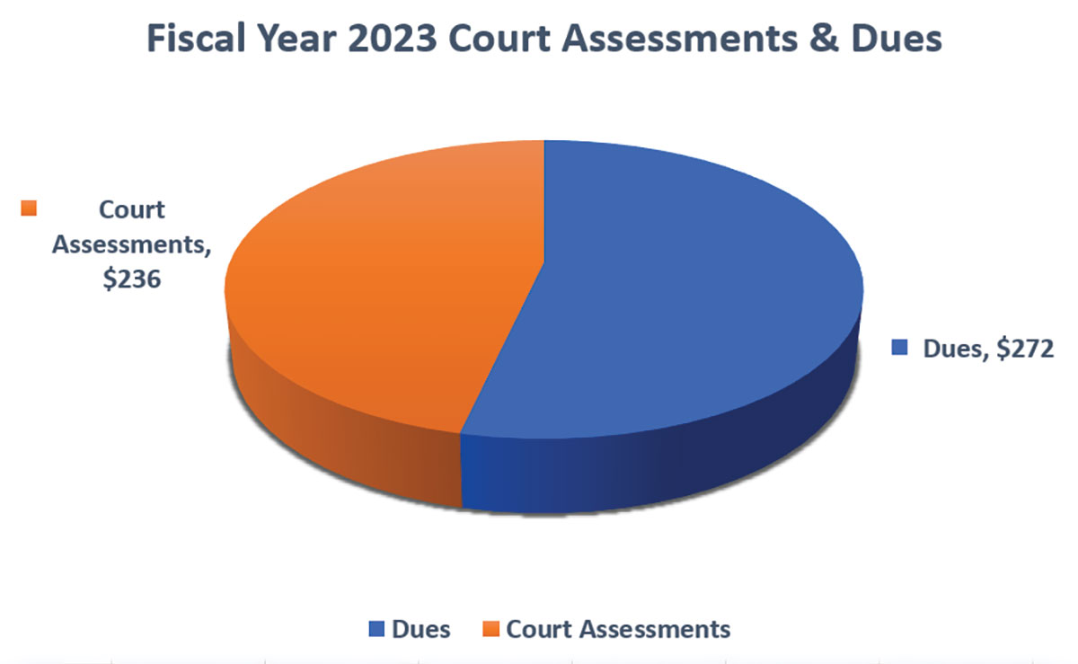 fiscal year 2023 court assessments graph