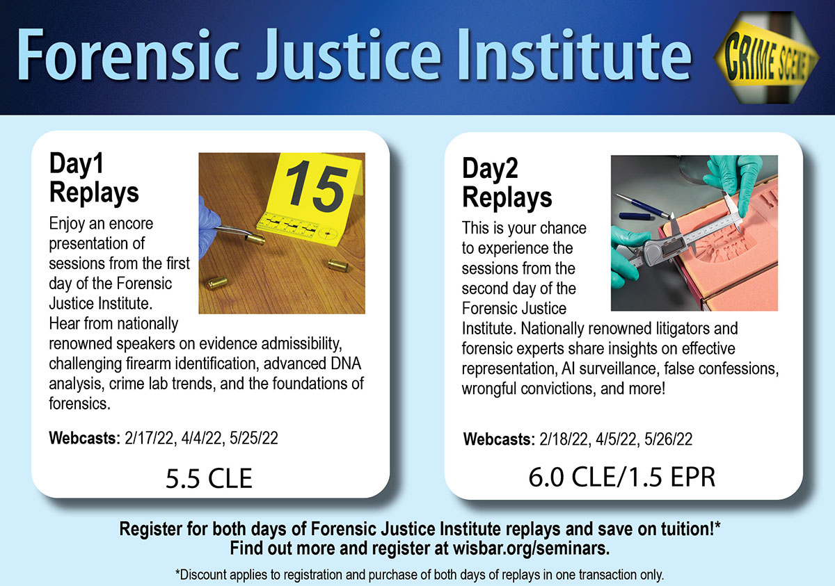 Forensic Justice Institute replays