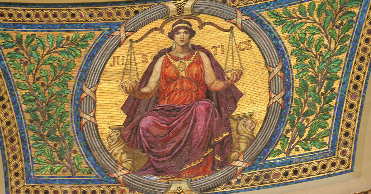 justice mural in Wisconsin state capitol rotunda