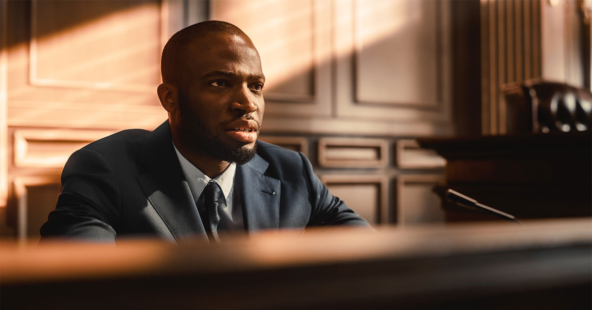 lawyer on witness stand