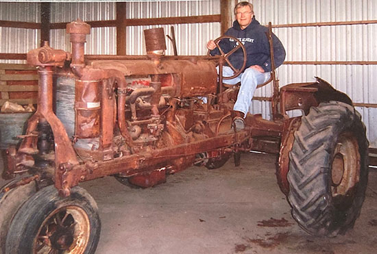 Judge Rod Smeltzer with tractor