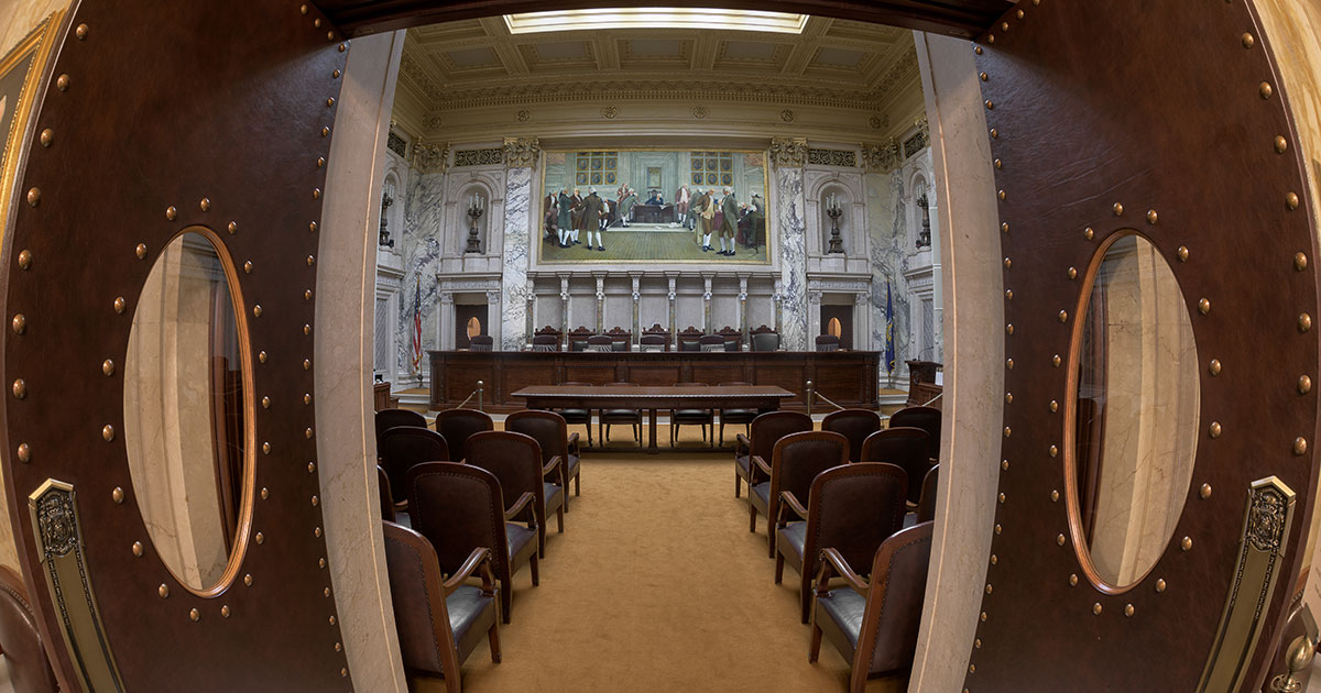 Wisconsin Supreme Court hearing room