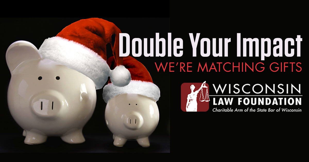 wisconsin law foundation double your impact banner