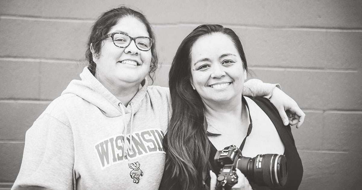 Tatiana Shirasaki poses with her friend and colleague, Vanessa Avila