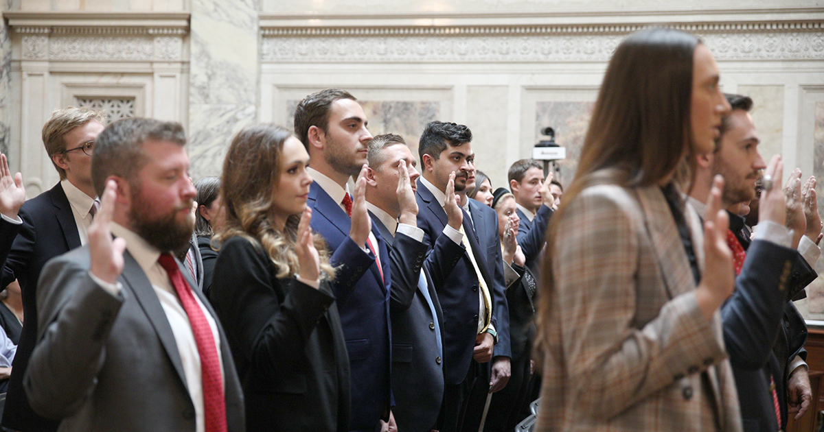 Fifty-five lawyers and law school graduates took the oath to become Wisconsin lawyers