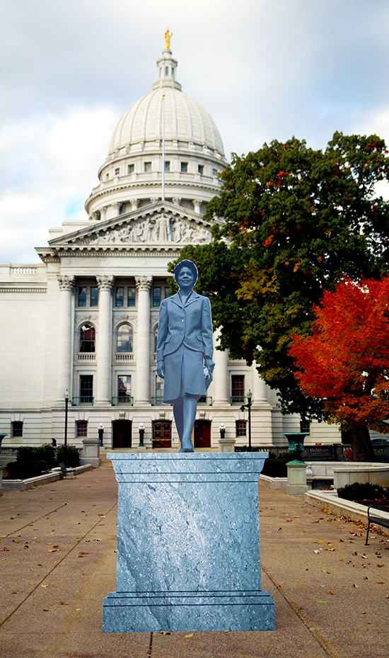 cardboard version of Vel Phillips statute