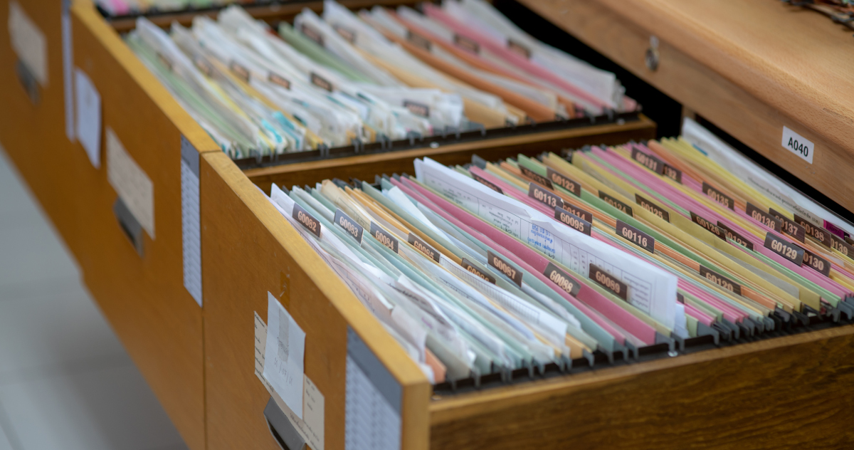 Cabinet Drawer Full of Government Records