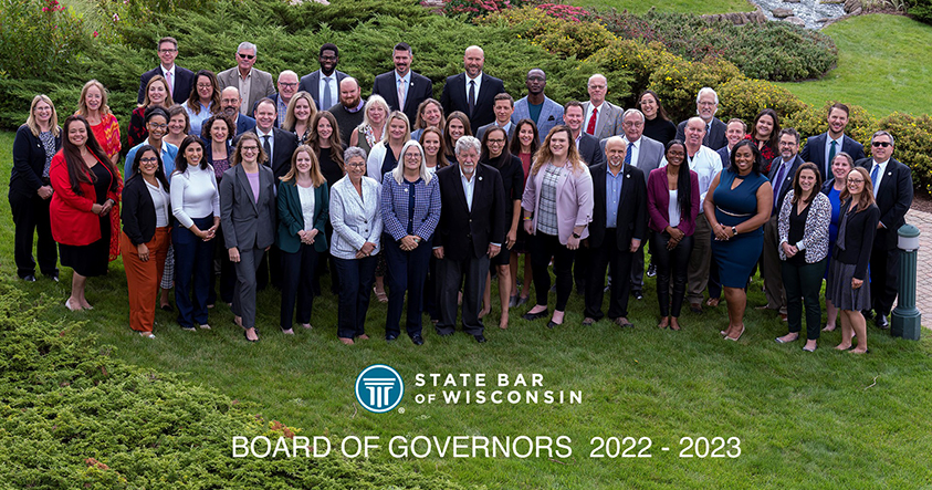 Board of Governors 2022-2023 - a large group of people smiling at the camera in an outdoor setting
