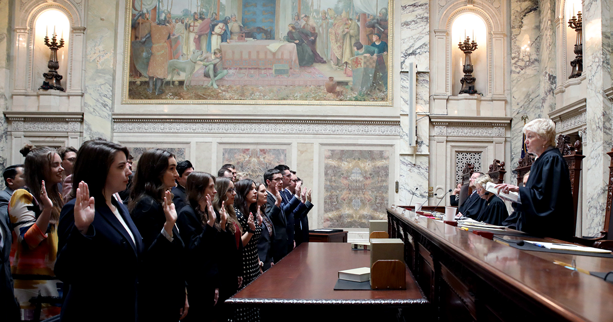 Justice Pat Roggensack gives the Attorney's Oath