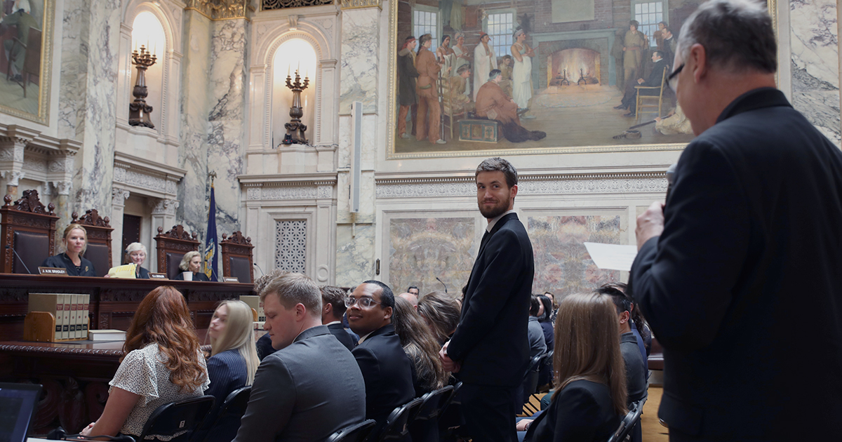 a law grad looks back at his father in the Hearing Room