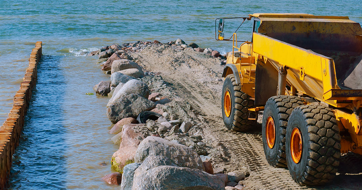 dump truck coastline