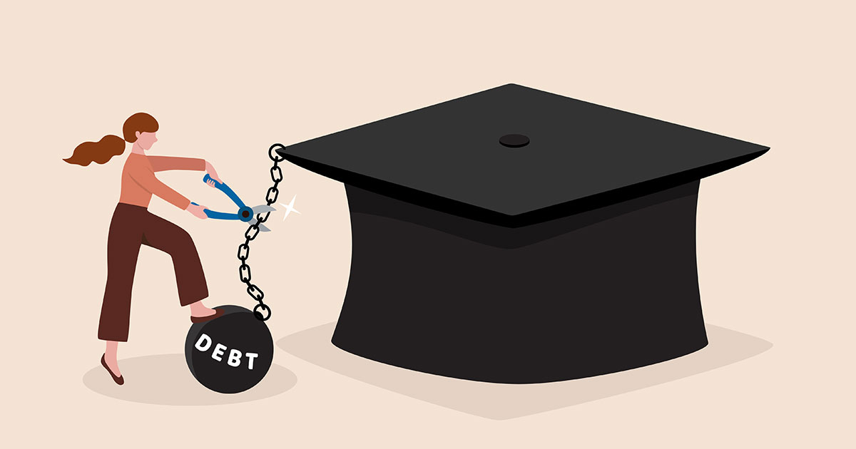 breaking chain between debt and graduation