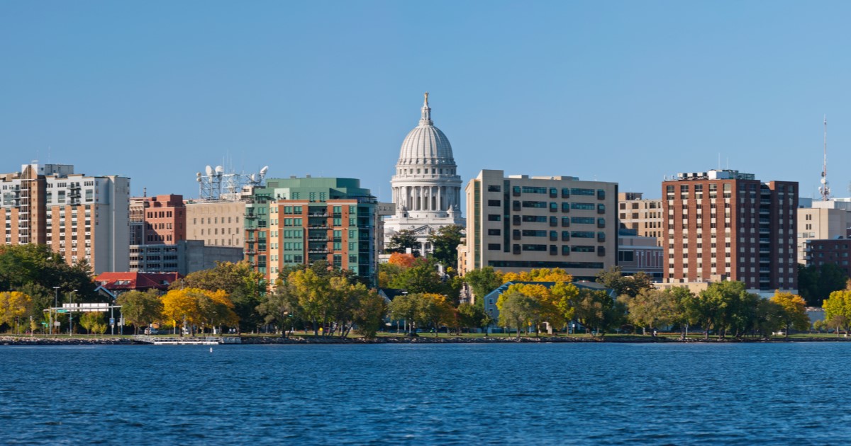 Downtown Madison from Lake Monona