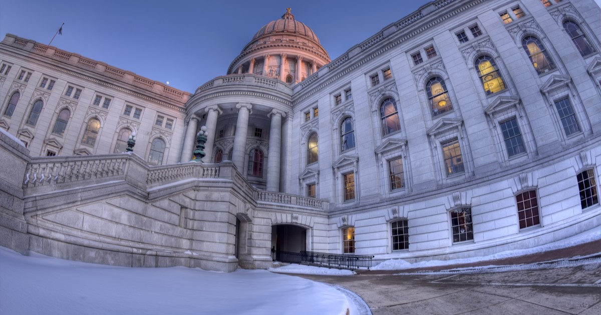 Madison Capitol in winter
