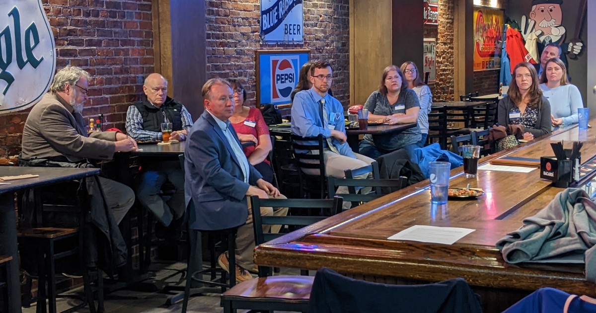 State Bar members and Rep. Doyle listening to Reps. Oldenburg and Billings