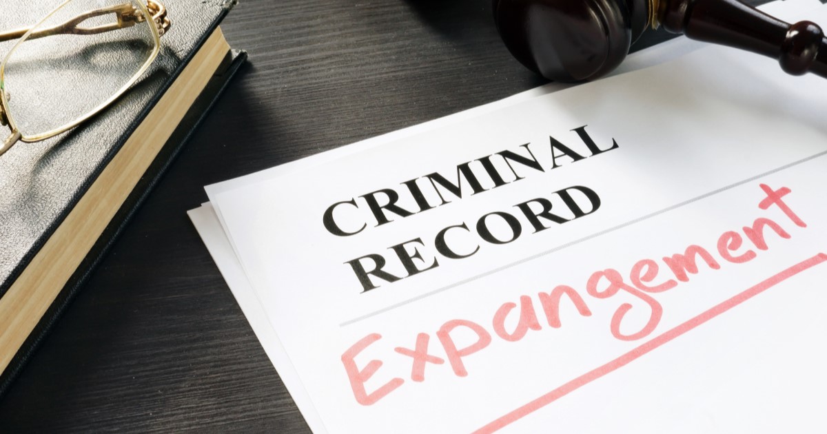 Gavel on document that says "Criminal Record Expungement"