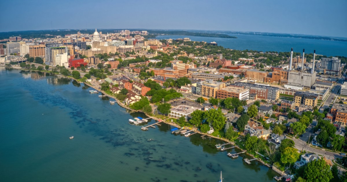 Downtown Madison in summer