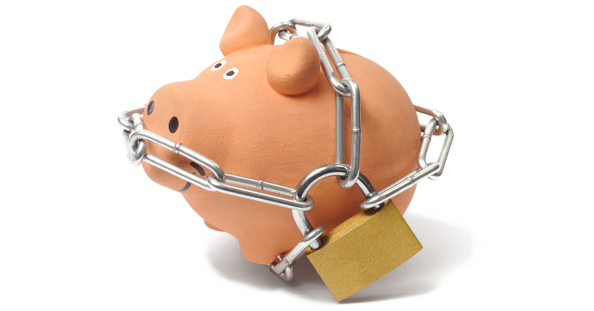 piggy bank with lock