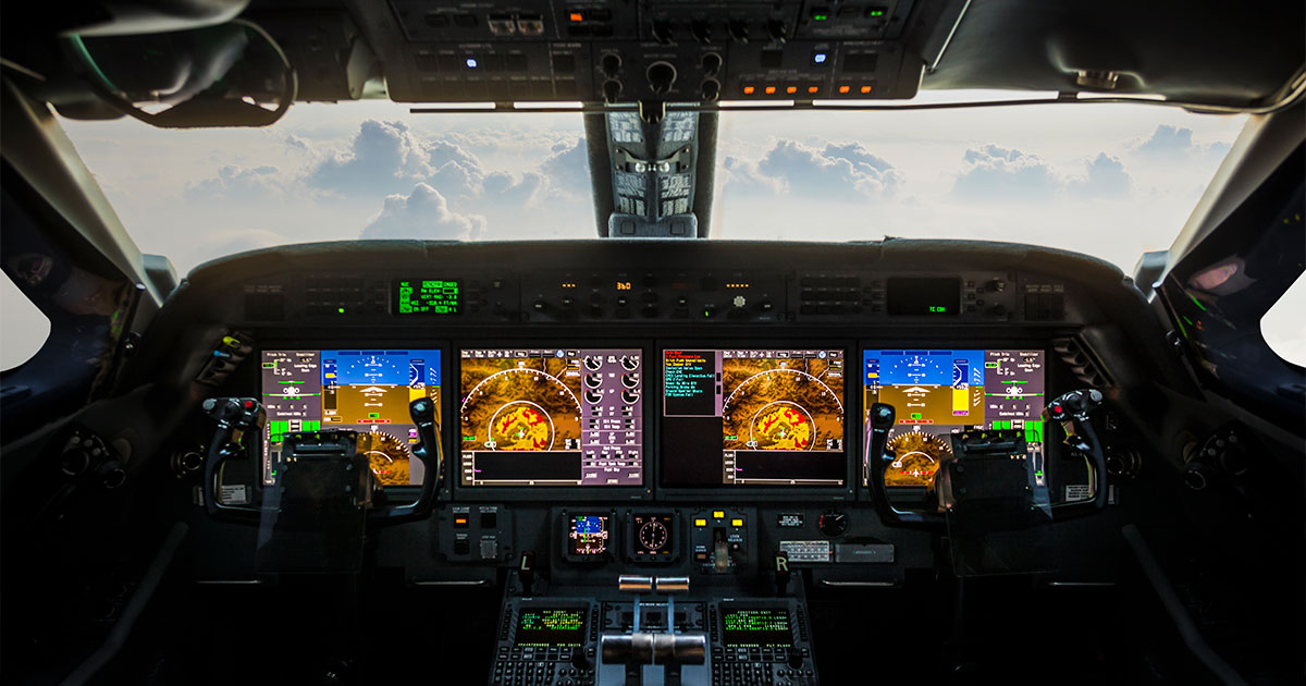airplane cockpit