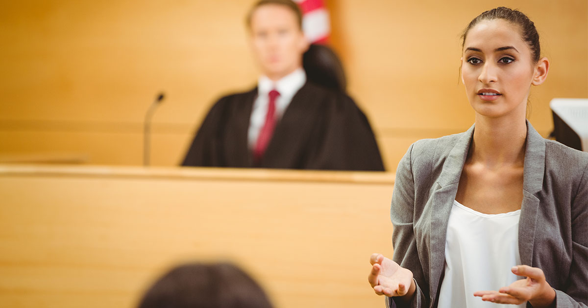 lawyer at trial