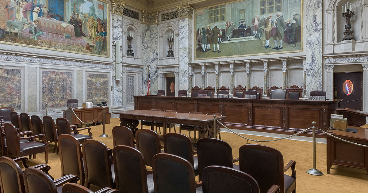 Wisconsin Supreme Court hearing room